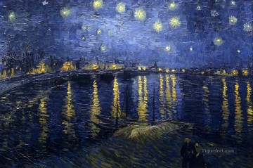  estrellada Lienzo - La noche estrellada 2 Paisajes de Vincent van Gogh streaming